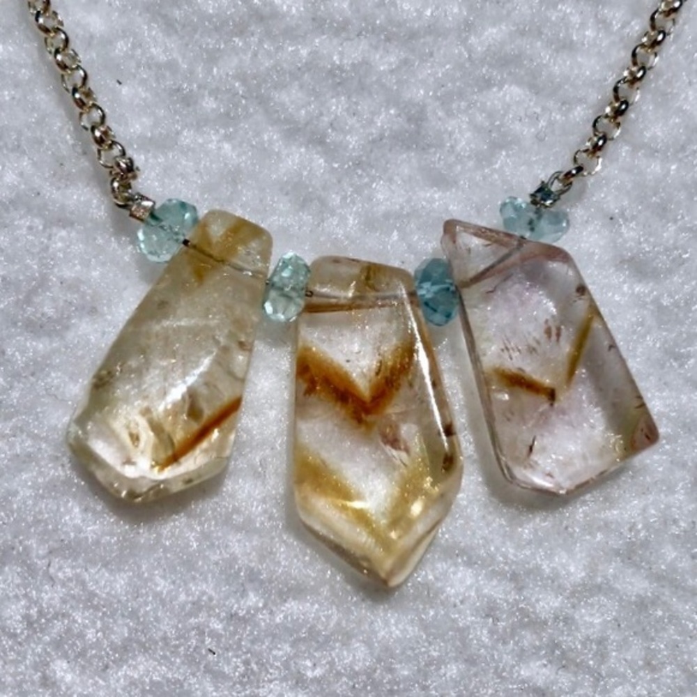 Hand Made Gemstone Charm Necklace